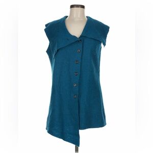 Cut Loose Deep Blue Asymmetrical Wool Vest